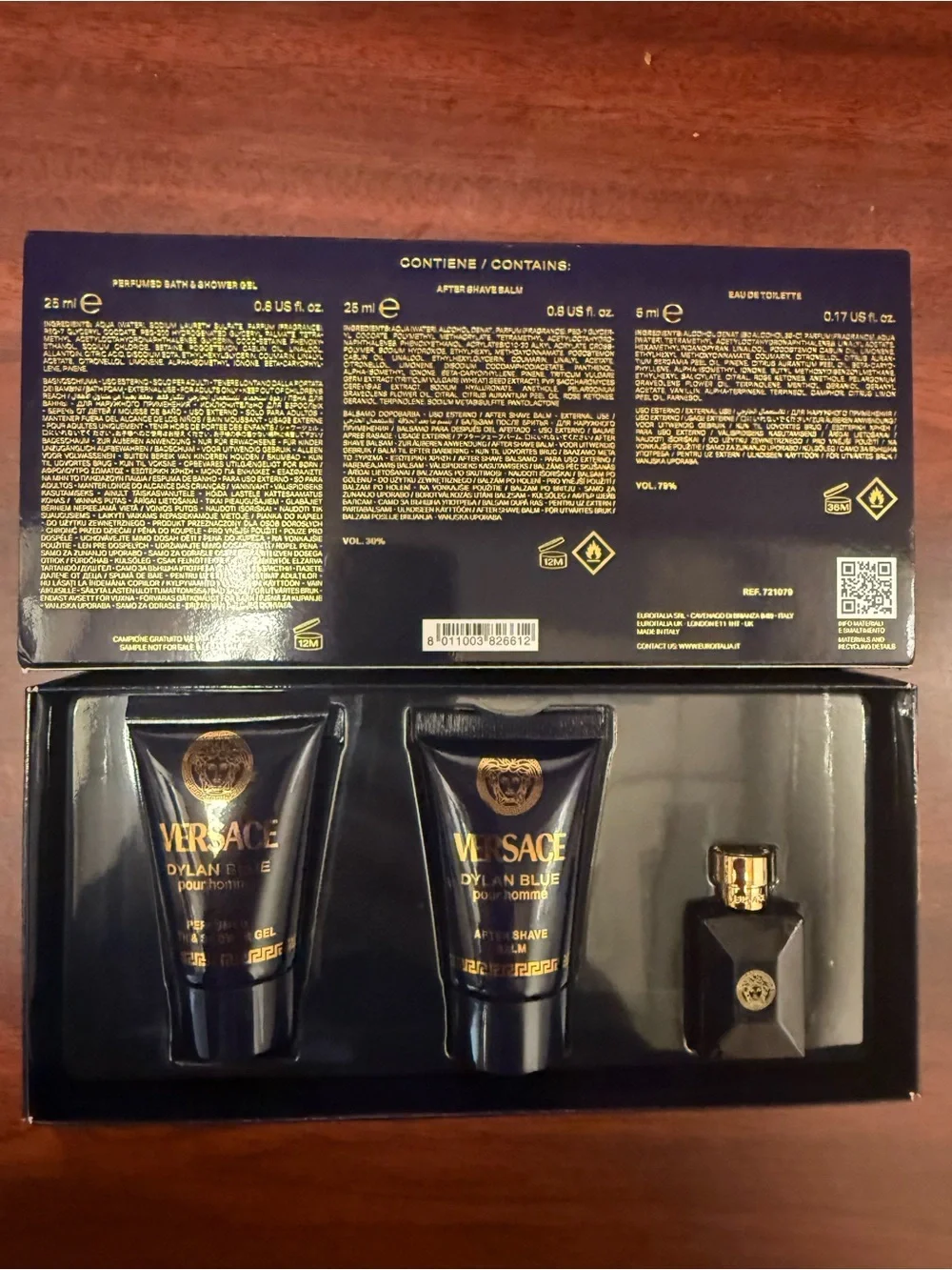 Versace Dylan Blue Men’s Grooming Trio - Black & Gold
